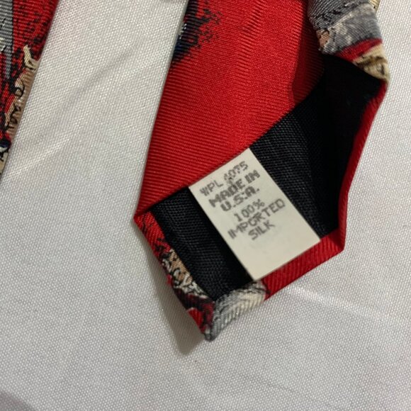 Wembley Mens Santa Christmas Holiday 100% Silk Tie Blue Red Made In USA Lot Of 2 - Picture 6 of 8